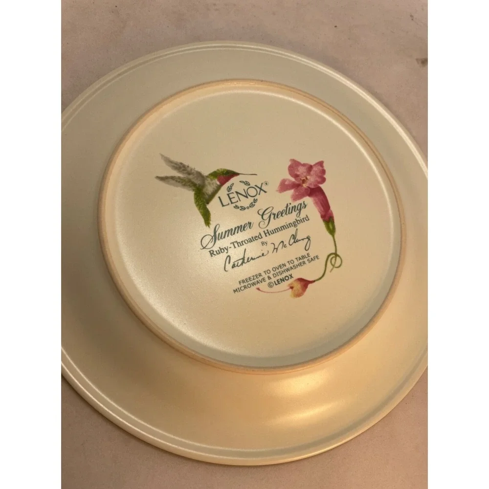 Vintage Lenox Summer Greetings Ruby Throated Hummingbird 8.5